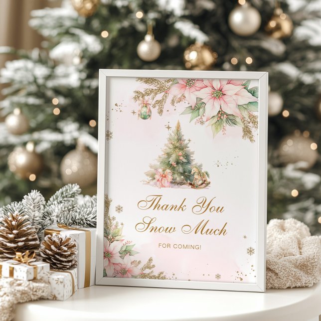 Tack snö så mycket för Julgran babyduschen Poster (Skapare uppladdad)