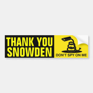 Tack Snowden Bildekal