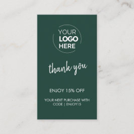 Tack Snyggt Modern Logotyp Business Rabattkort