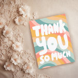 TACK SO MUCH Pastel Rainbow Rand ANPASSNINGSBAR Vykort<br><div class="desc">Hand skapade kort åt dig! Anpassa med egen text eller ändra färg. Kolla min butik för mycket mer färg och design eller säg till mig om du vill ha något anpassningsbar!</div>