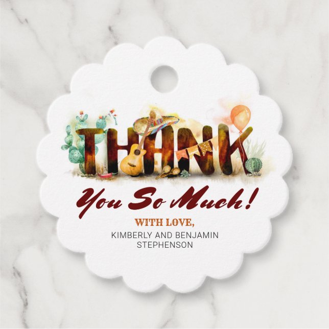 Tack So MUCHECKA Stil Gåvor Etiketter (Framsida)