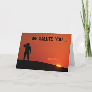 Tack Soldier Salute vid Sunset Kort