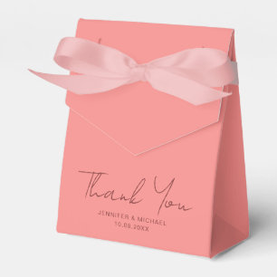 Tack Solid Färg Typography Rosa Peach Presentaskar