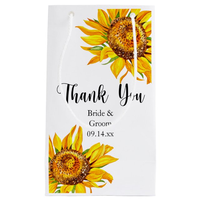 Tack Solros på Bröllop Small Gift B (Framsidan)