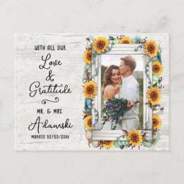 Tack Solros Pumpkin Fall Farm Anpassningsbar Photo Vykort