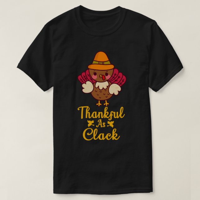 Tack som Cluck Cute Cute Turny Thanksgiving T Shirt (Design framsida)