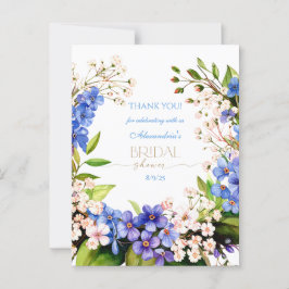 Tack Something Blue: Baby’s Breath & Flax Vykort