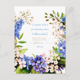 Tack Something Blue: Baby’s Breath & Flax Vykort