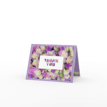 Tack Söt Flowers Lila fetstil