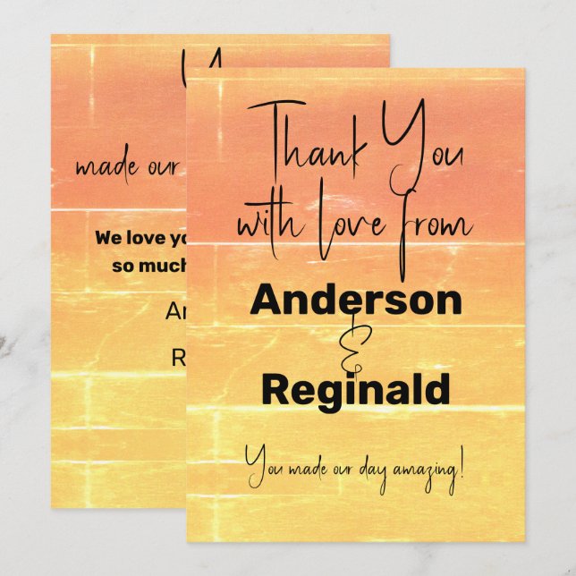 Tack Space för meddelande med tvåsidig sommarpersi (Fram/baksida)