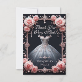 Tack spanska Quinceañera Ro Kort