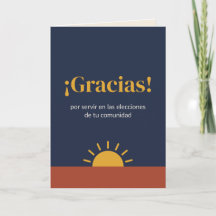 ¡Tack! Spanskt tacksamhetskort till valarbetare