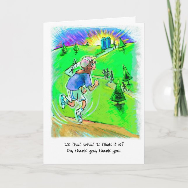 Tack Springer Card - Tävling port-o-Johns (Framsida)