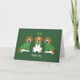 Tack St patricks day Beagle Hundar Kort
