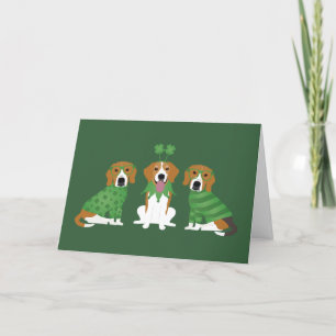 Tack St patricks day Beagle Hundar Kort