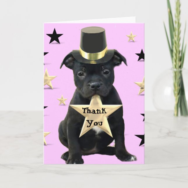 Tack Stafford Bull Terrier-kort Kort (Framsida)