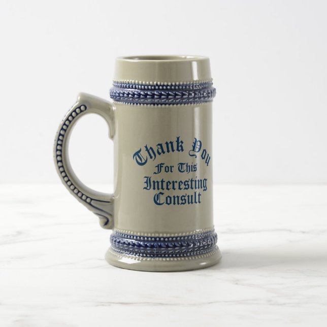 Tack Stein, 22 oz ölstein Sejdel (Vänster)