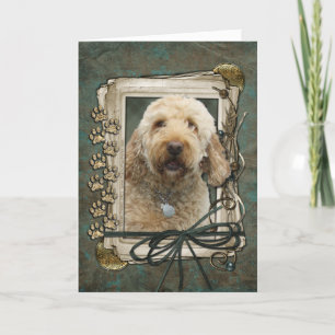 Tack - stentassar - GoldenDoodle Kort