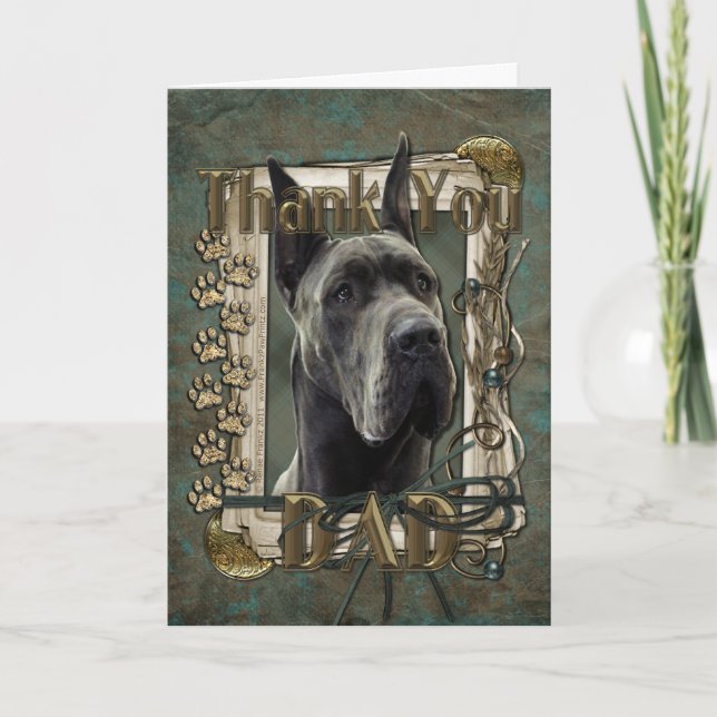 Tack - stenTassar - Great dane - Grått - Pappa (Framsida)
