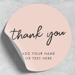 Tack Sticker Dusky Rose Rosa Runt Klistermärke