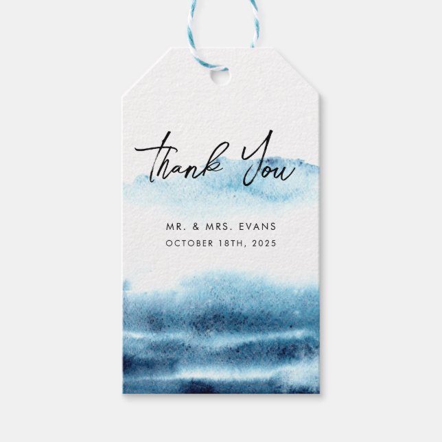 Tack Sticker för ett modernt Bröllop. Presentetikett (Framsidan)