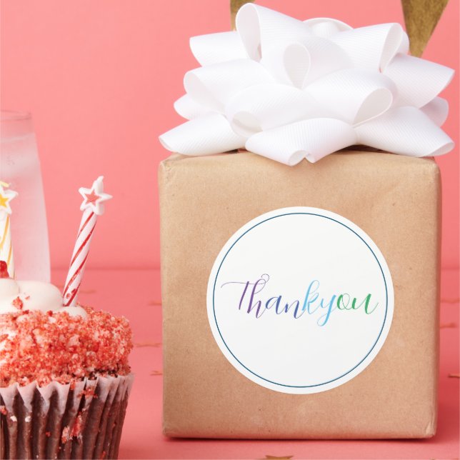 Tack Sticker Runt Klistermärke (Part)