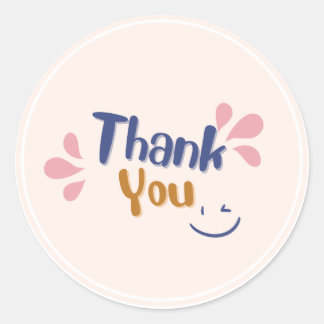 Tack Sticker Runt Klistermärke