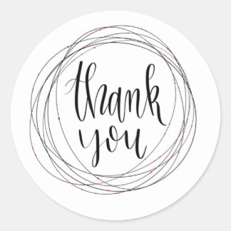 Tack Sticker Runt Klistermärke