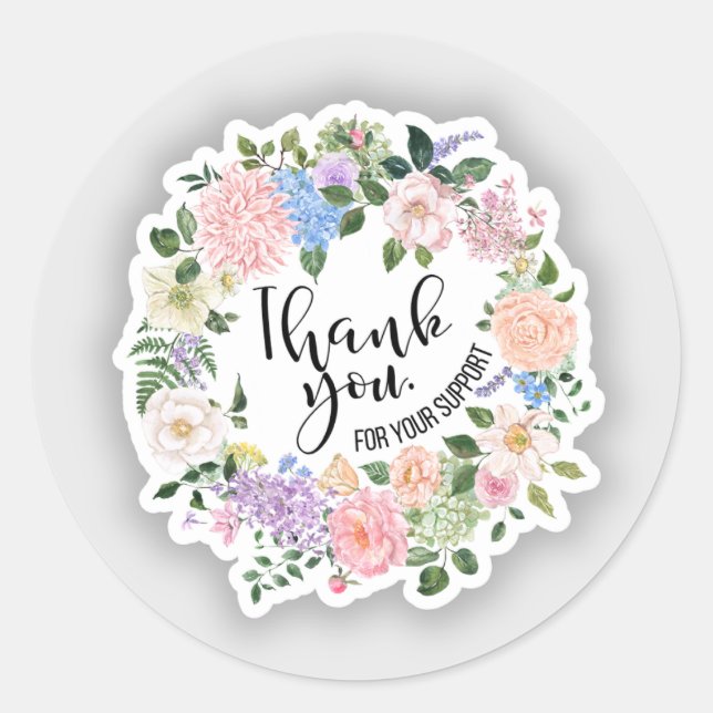 Tack Sticker Runt Klistermärke (Framsida)