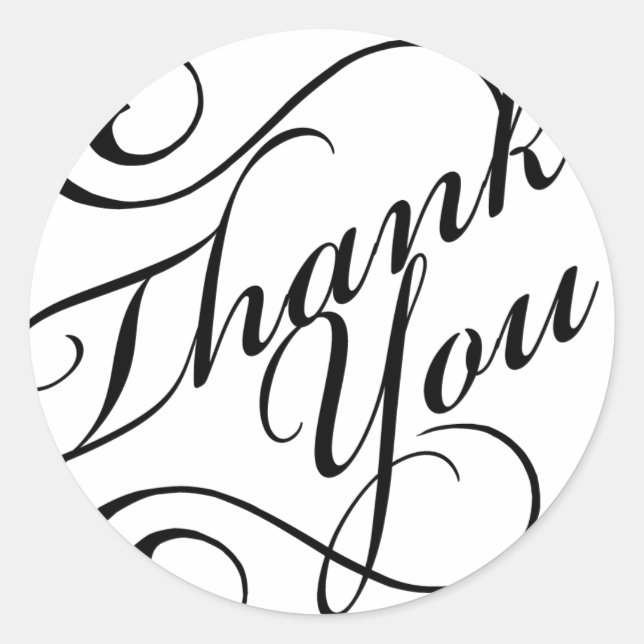 Tack Sticker Runt Klistermärke (Framsida)