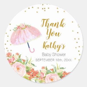 Tack Stickers April Showers Hämta maj-blommor Runt Klistermärke