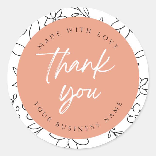 Tack Stickers Runt Klistermärke (Framsida)