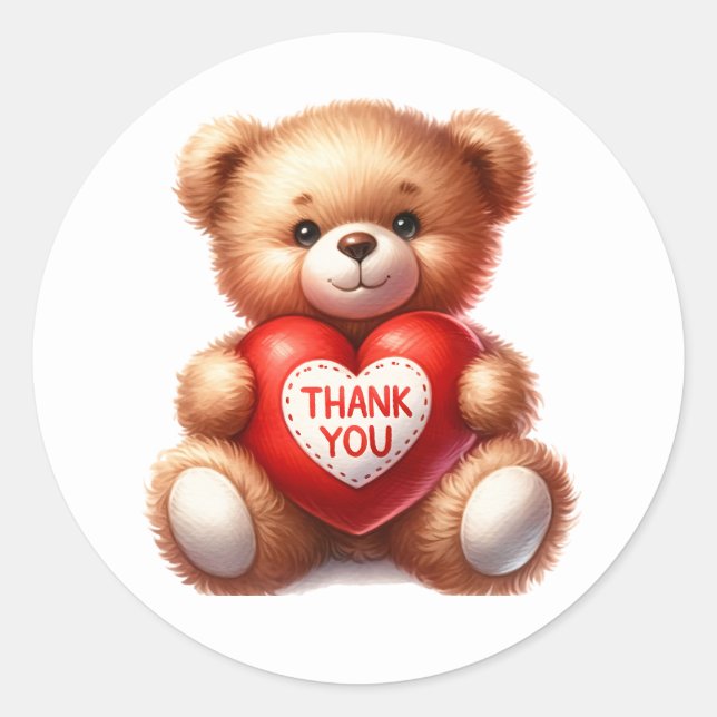 Tack Stickers Runt Klistermärke (Framsida)