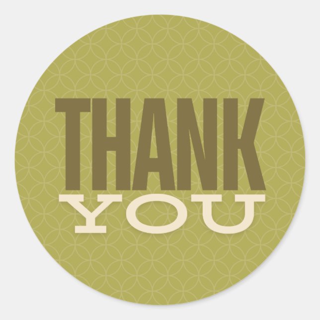 Tack Stickers Runt Klistermärke (Framsida)