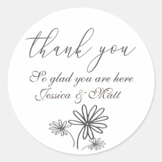 Tack Stickers Runt Klistermärke