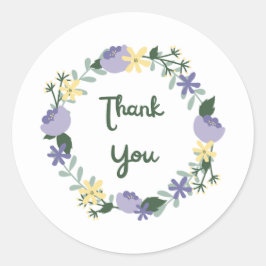 Tack Stikers Runt Klistermärke