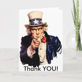 Tack stil för Uncle Sam Kort