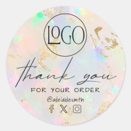 Tack, struktur runt klistermärke