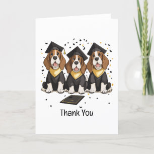 Tack Studenten Basset Hound Hundar Kort