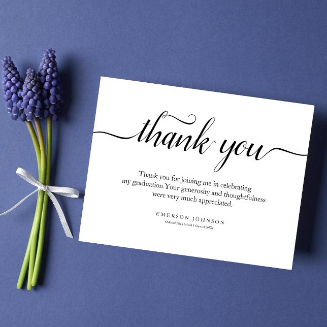 Tack Studenten Tackkort-kort (Graduation Thank You Card)