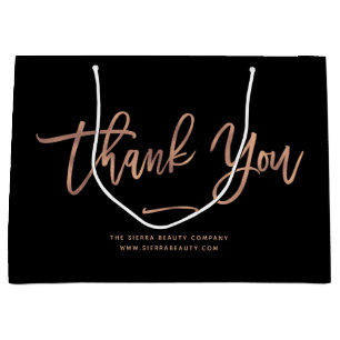 Tack   Svart Anpassningsbar Retail Shopping bag