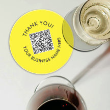 Tack | Svart Gult QR-kod för enkel webbplats