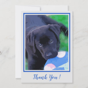 Tack Svart lab Cute Puppy Labrador Hund Kort
