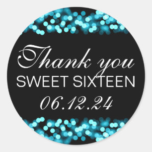 Tack Sweet 16 Hollywood Glam Turcos Runt Klistermärke