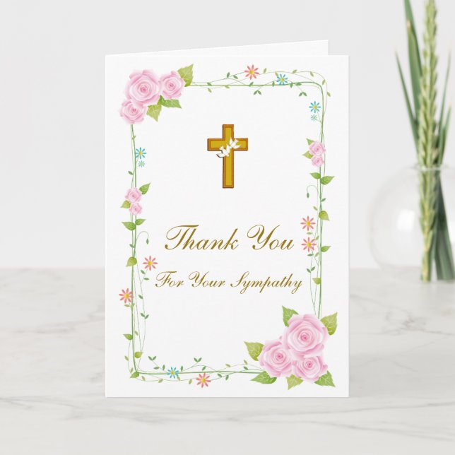 Tack Sympathy Card Kort (Framsida)