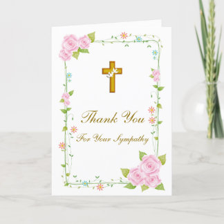 Tack Sympathy Card Kort