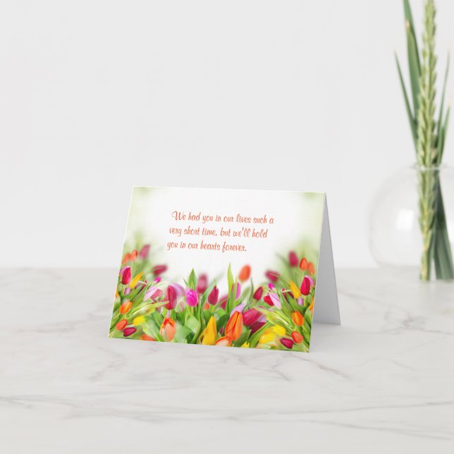 Tack Sympathy Card Kort (Framsida)