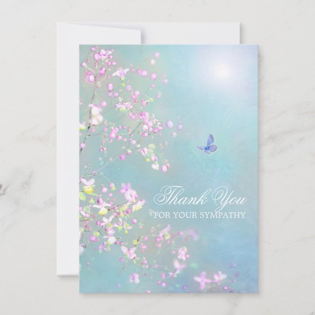 Tack Sympathy Funeral Butterfly PHOTO (Framsida)