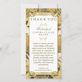 Tack Sympathy Golden Blommigt Elegance Kort