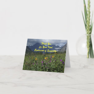 Tack Sympathy Mountain Wildblommes anteckningskort